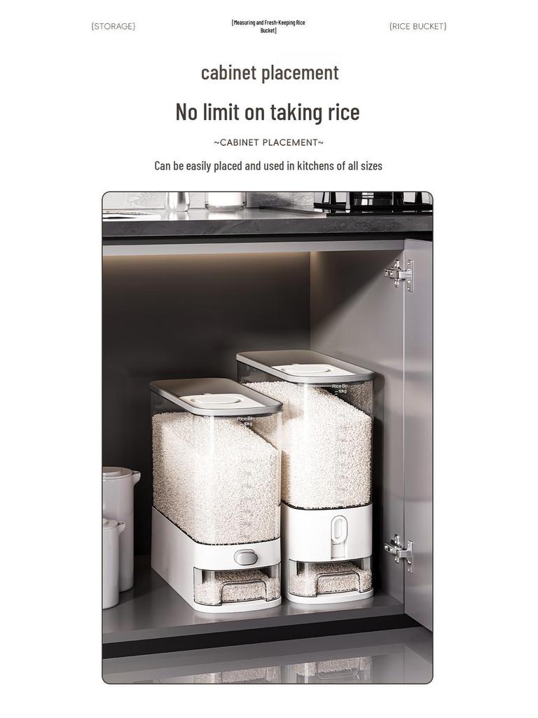 Sealed High-Capacity Insect-Proof Rice Storage Bin - 20 Jin