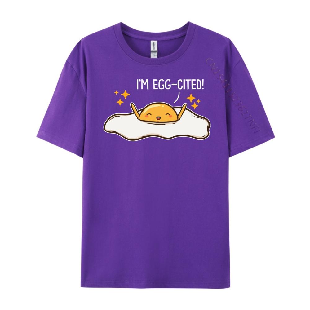 Excited Eggs Happy Christian Tshirt Men Shirts For Men Tee Shirt Funny Shirts Natural High Quality