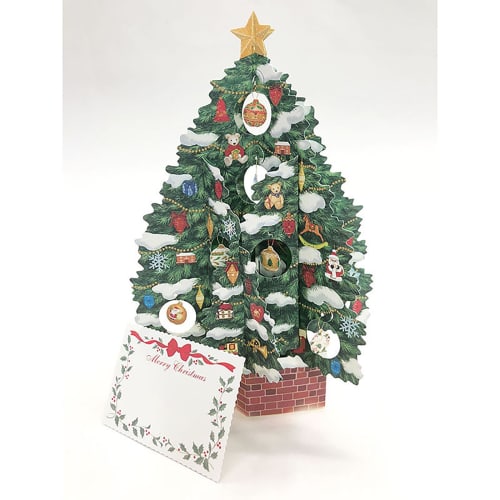 Sanrio Christmas Card Message Card Tree with Swaying Ornaments Greeting Card Can be shipped overseas JX 58-3 SANRIO 524565