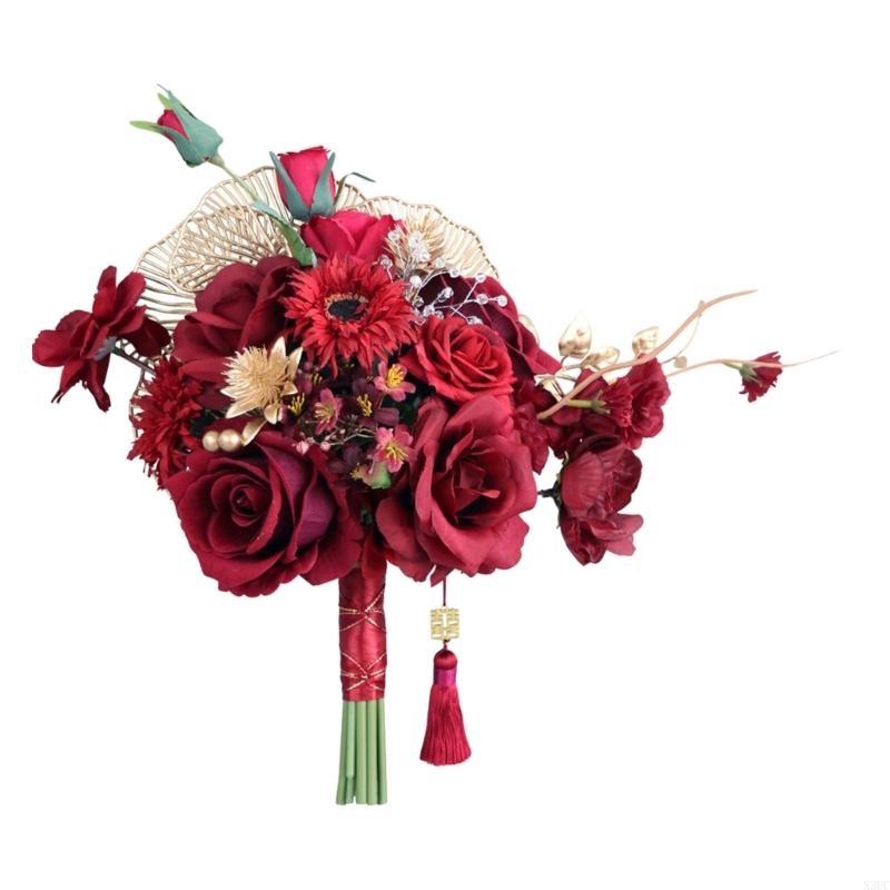 Künstlicher Blumen Brautstrauß/Anstecknadel/Handgelenkblume für Hochzeiten Künstliche Blumen Sträuße Realistische Kunstblumen Geschenke X3UC