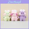 Adorable Fluffy Bunny Keychain Plush Toy Cute Mini Rabbit Bag Charm Accessory