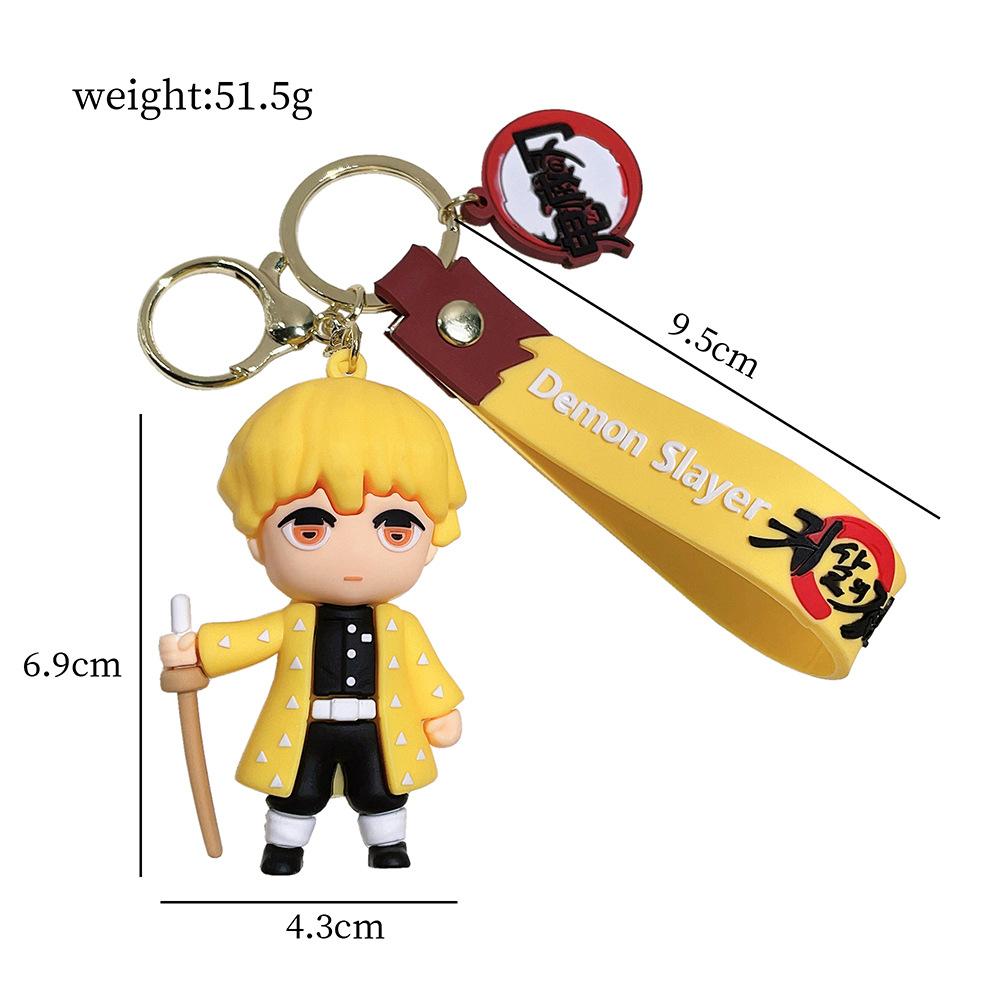 Kimetsu No Yaiba Keychain Anime Keychain Cute Bag Pendant Car Keychain Ghost Blade Keychain Fans Gift Jewelry