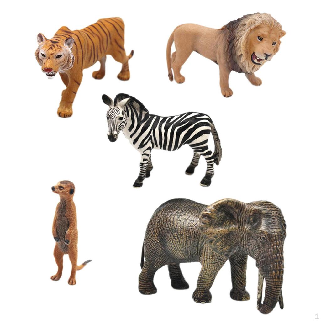 5 Pieces Animal Figures,Simulation Figures,Crafts Ornament Realistic Animals Toy Kids