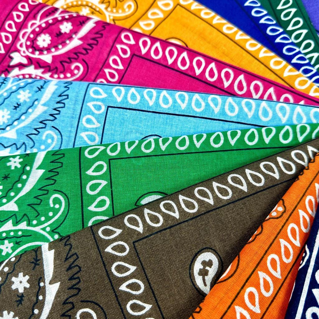Cotton Paisley Headscarf and Cycling Mask