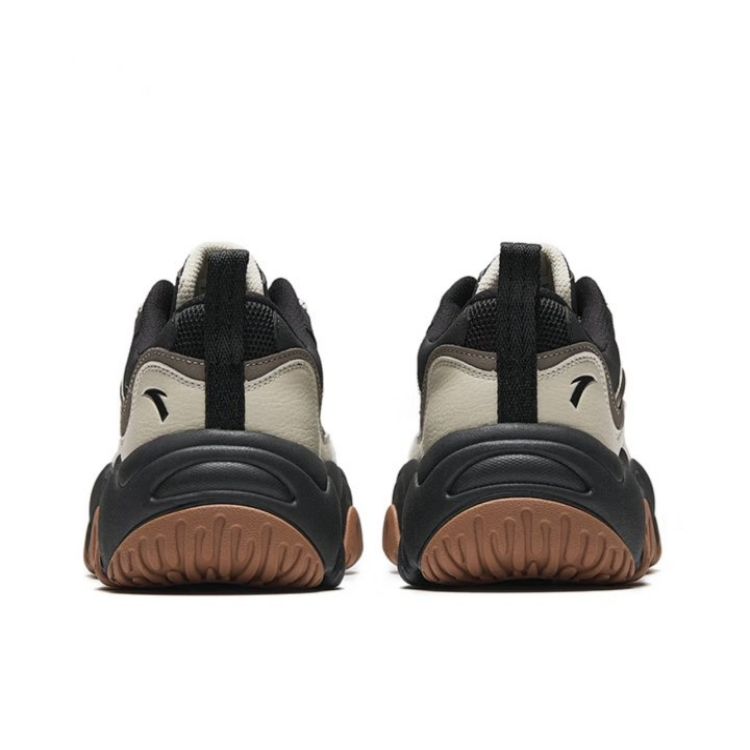 Anta Flowing Light Versatile Trendy Shock Absorbing Lightweight Low Top Dad Shoes Men Sneakers Black Gray 112518853-3
