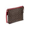 Coach File 26 Printed Zipper Classic Monogram Canvas With Leather Crossbody Bag Large Unisex Crossbody Bag Dark-Brown Red 29210-IMEL72