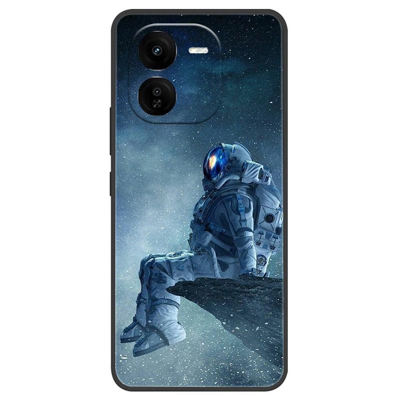 For Vivo IQOO Z9x Case Silicone Luxury Space Soft Bumper for Vivo IQOO Z9 Turbo Phone Cover TPU Funda For IQOOZ9 Turbo Fashion