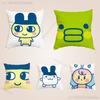 TTamagotchi MMametchi Funny Pillow Case Antidustmite Pillowcase Invisible Zipper Silky Short Plush Sofa Cushion Cover