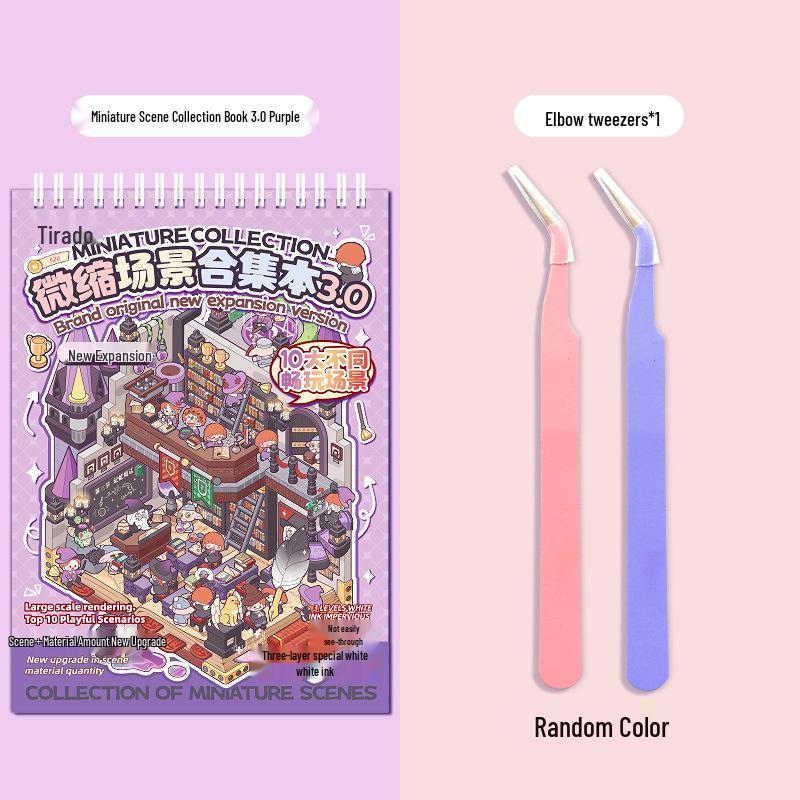 3D-Aufkleber mit Cottage-Szene: Miniatur-Landschaftsbau & DIY Journal Set