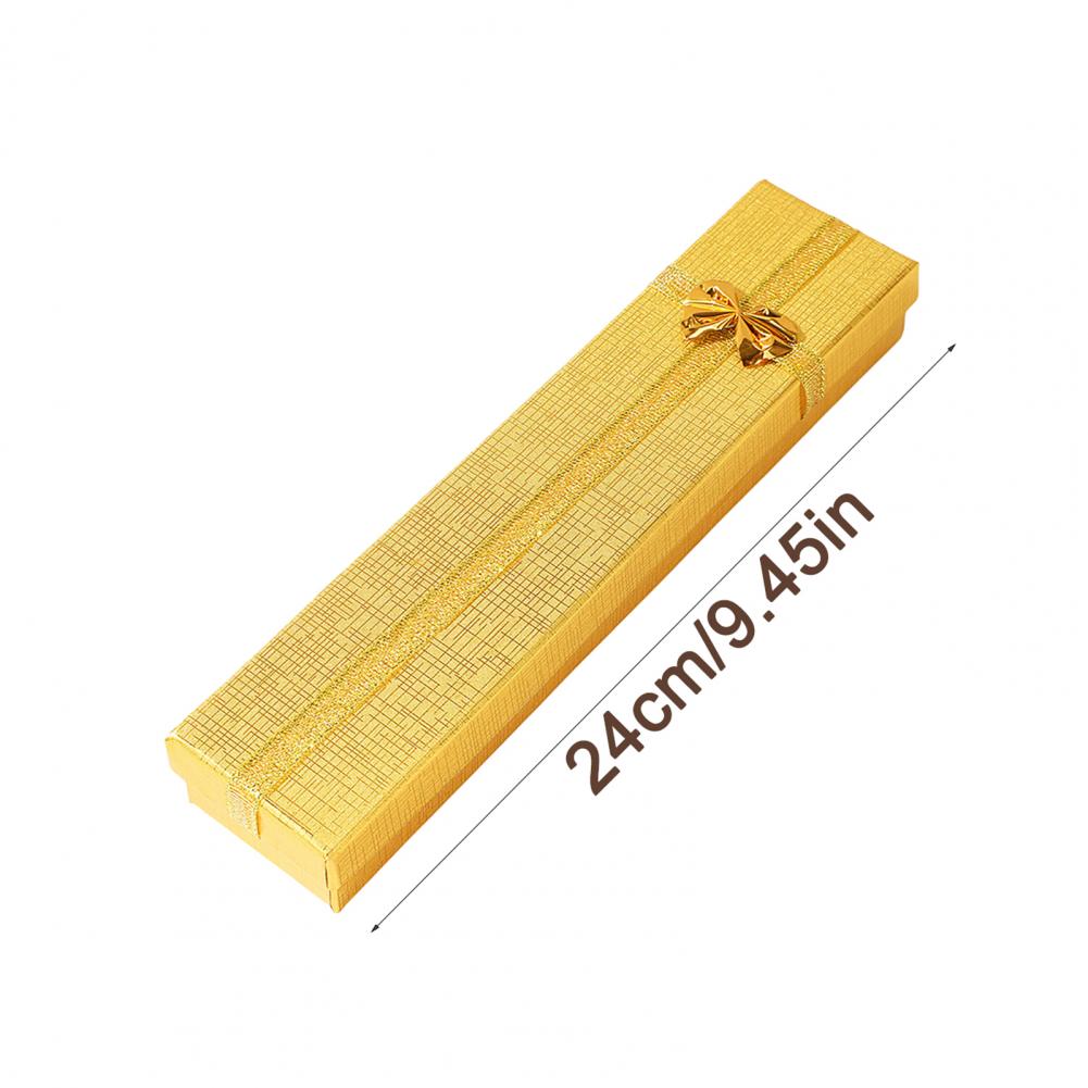 Obdélníková šperkovnice s víkem mašlí Den svatého Valentýna Družička Svatba Narozeniny Dárková krabička Krabička na balení náhrdelníku náramku