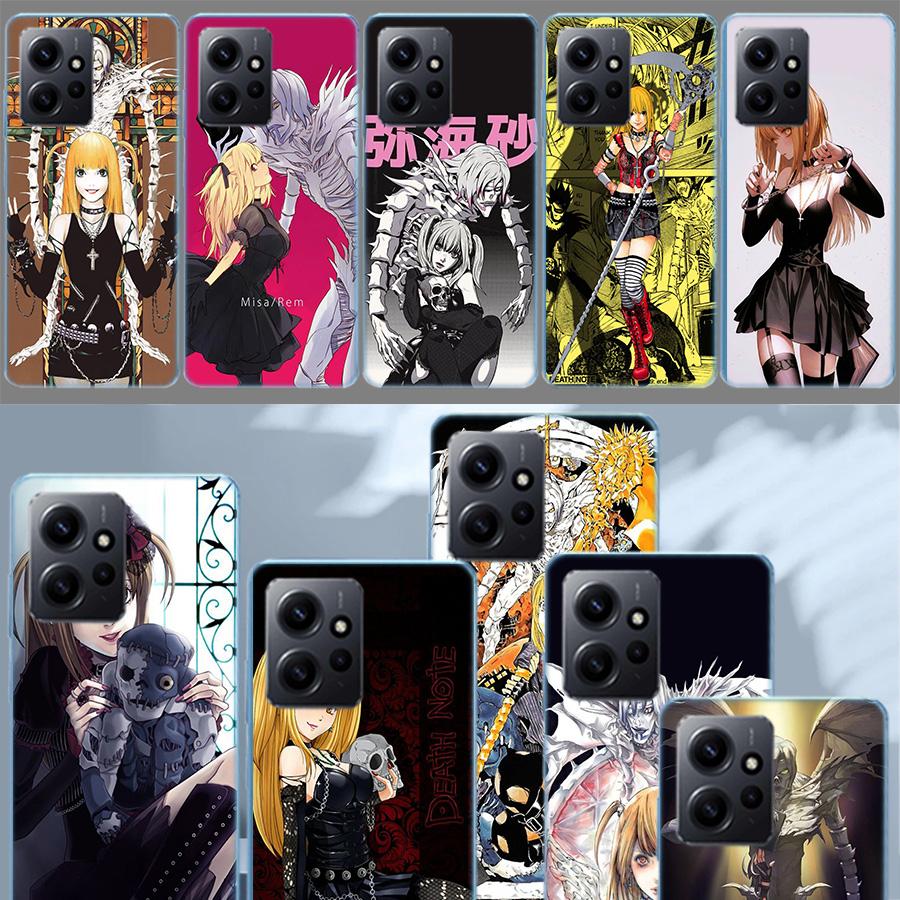 Anime Death note Amane Misa Phone Case For Redmi Note 14 15 Pro 5G 13 12 Pro Plus 11 11T 11E 11S 10 Pro 10S 9 9S Cover Cell Clea