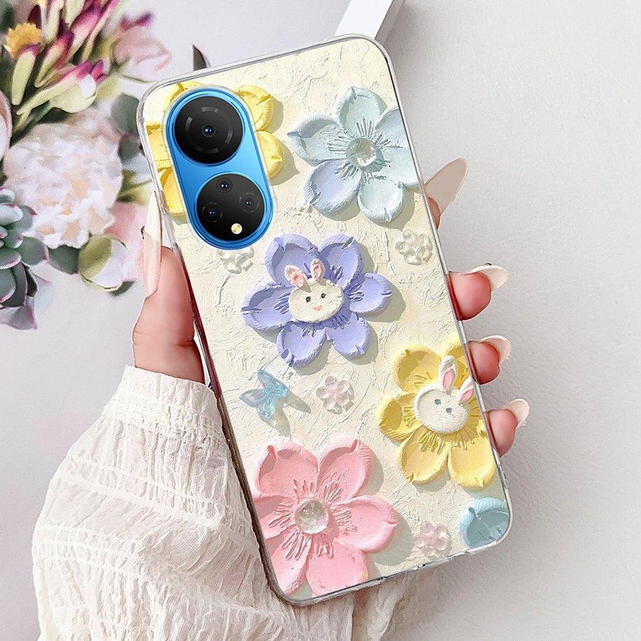For Honor X7 2022 Case CMA-LX2 CMA-LX1 CMA-LX3 Shockproof Cover Fashion Butterfly Soft Phone Case For HonorX7 X 7 HonorX7 Bumper