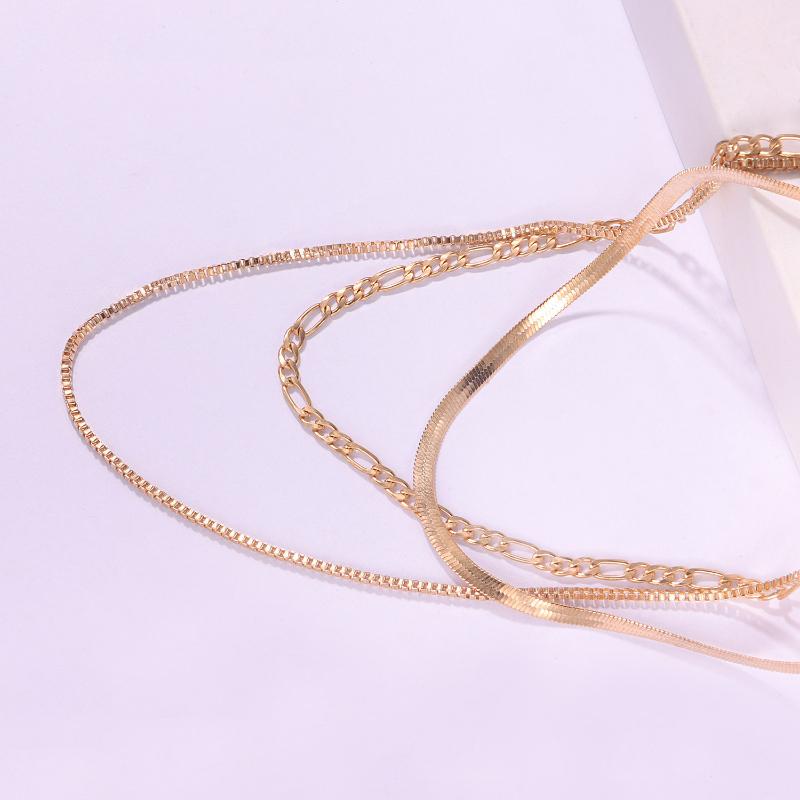Europe and The United States Fashion Chain Multi-layer Necklace Women's Personality Punk Style Classic Jewelry Accessories