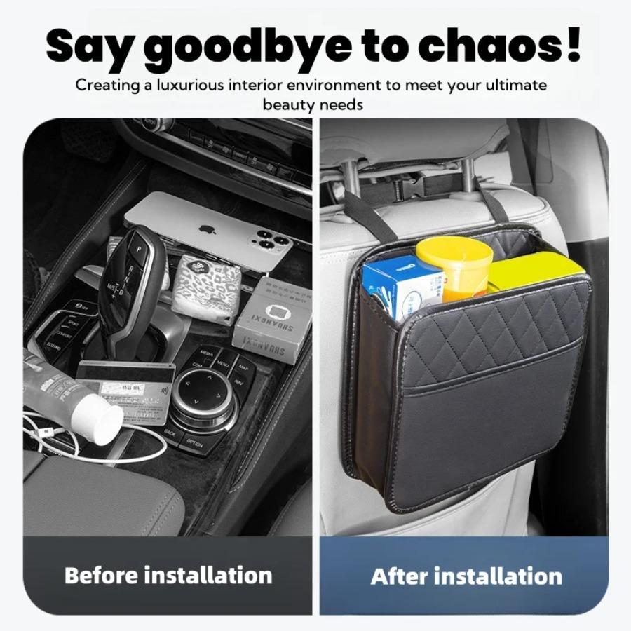 Car Seat Back Storage Bag Hanging Bag Vehicle Multifunctional Storage Box Auto Interior Supplies Rear Seat Back Storage Rack