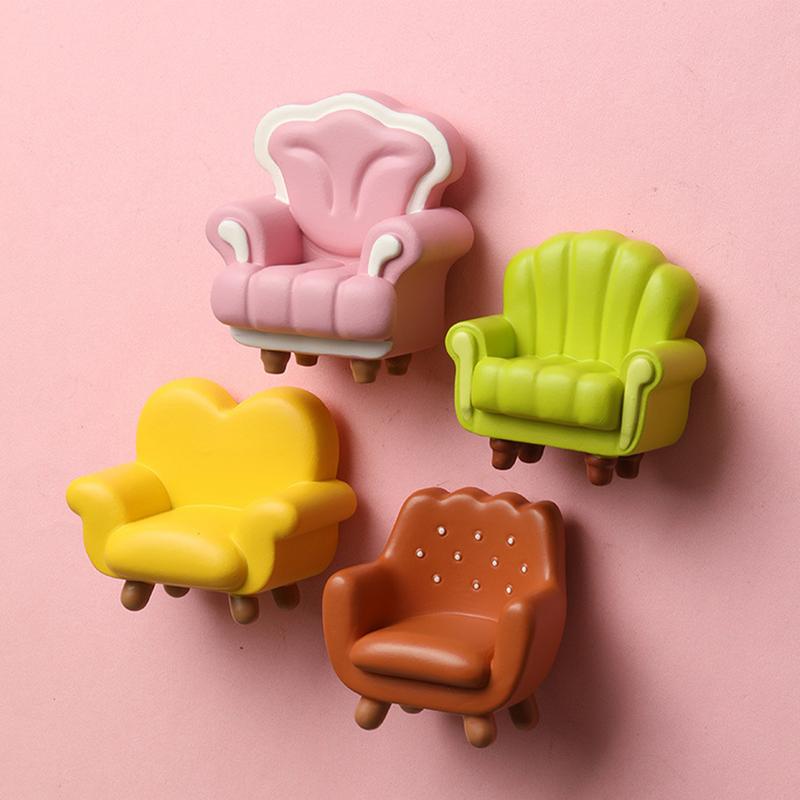 Refrigerator Magnet 3D Resin Sofa Fridge Sticker Cute and Small Decoration Creative Magnet for Home Kitchen Decoration