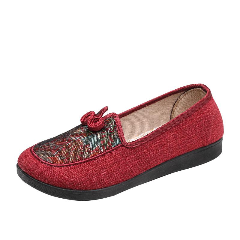 Shoes Women's ****** Cloth Shoes Middle-aged and Elderly Mother Shoes Breathable Grandma Shoes Elderly S**t-soled Cloth Shoes Old ******* Cloth Shoes