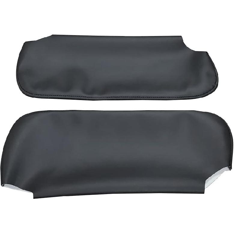 Sun Visor Cover Pair, Microfiber Leather, Black-Black Stitch Sun Visor Replacement Cover Skin Fits for 1993-2002 Chevy Camaro Pontiac Firebird