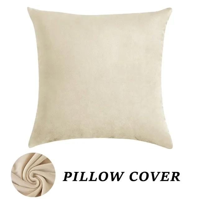Super Soft Velvet Pillow Cover Stretch Throw Pillowcase for Sofa Bed Decoration Backrest Cushion Cover Home Decor 1pc Squard