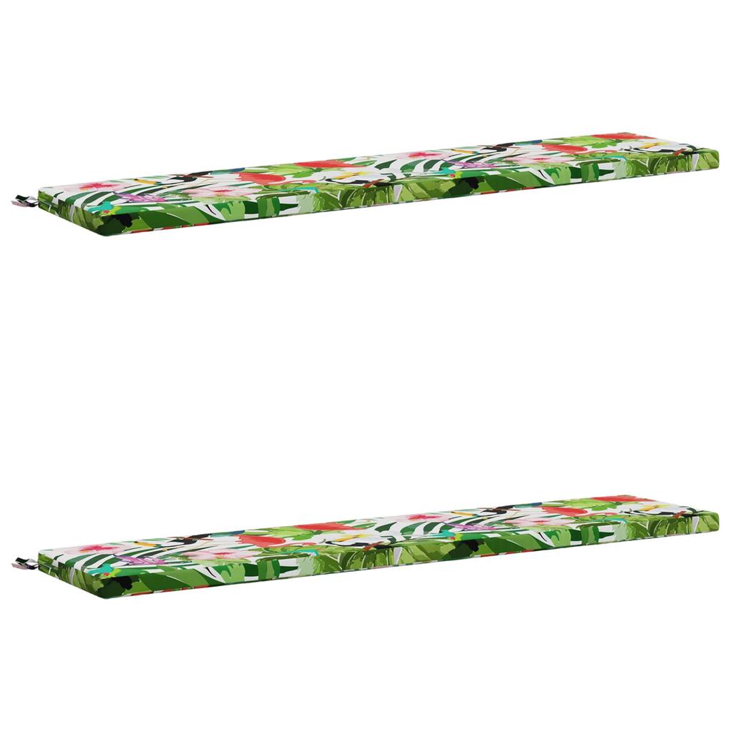 2 Piece Bench Cushion Set SOEST 2 Pcs 100percent Polyester Multicolor