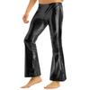 Herrenhosen Nachtclub Metallic Disco Hosen Bell Bottom Lange Hosen