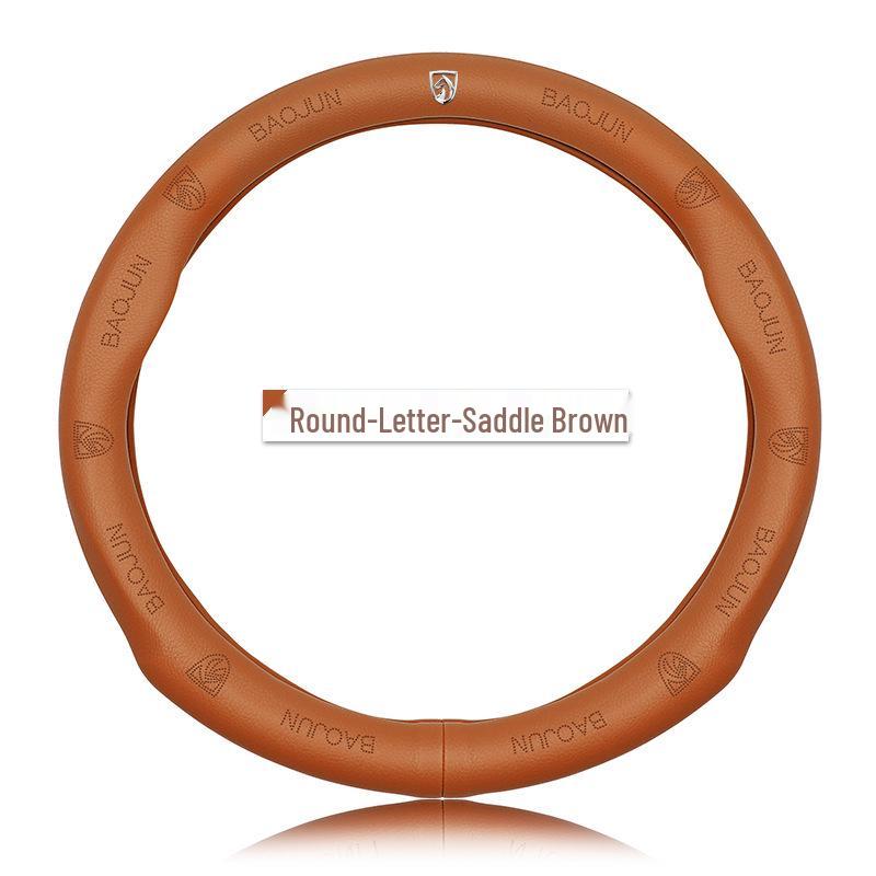 Genuine Leather Steering Wheel Cover for Baojun 730, 510, 530, 310W, 360, 560, 630
