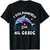 Cute Kids 4th Grade Back To School Girls Dolphin Themed Gift T-Shirt