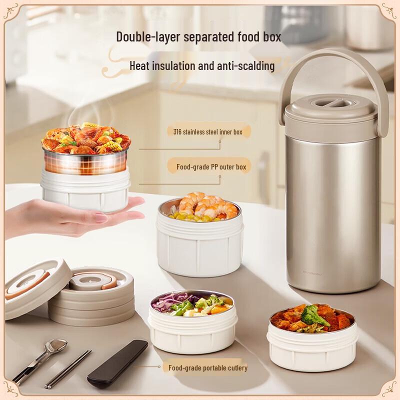 Baoweima 2.5L 3-Layer Insulated Lunch Box