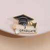 Graduation Brooch Bachelor Hat Shape Graduation Photos Pin Finishing Touch Suit Lapel Badge Graduation Season Accessory