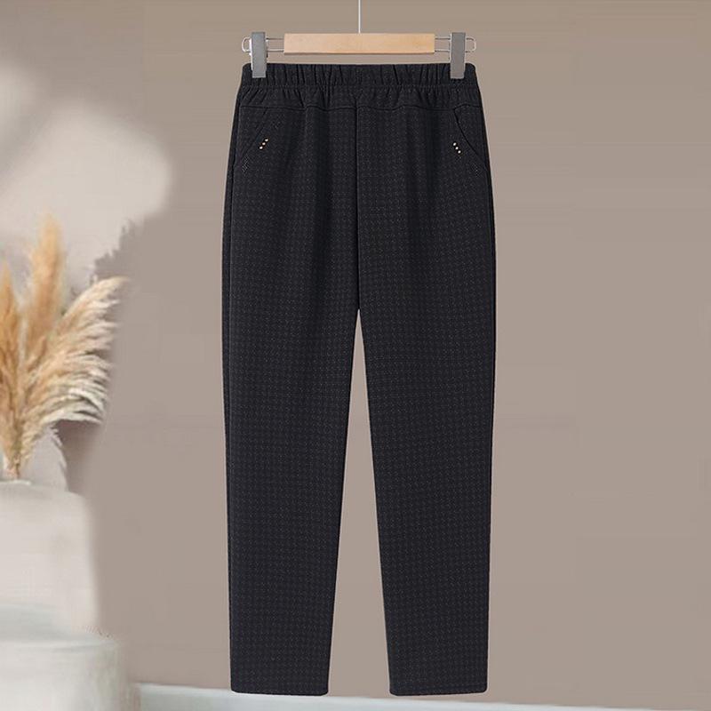 

Plus Velvet High-Waist Elastic Pants with Large Pockets for Middle-Aged and Elderly Women 8XL