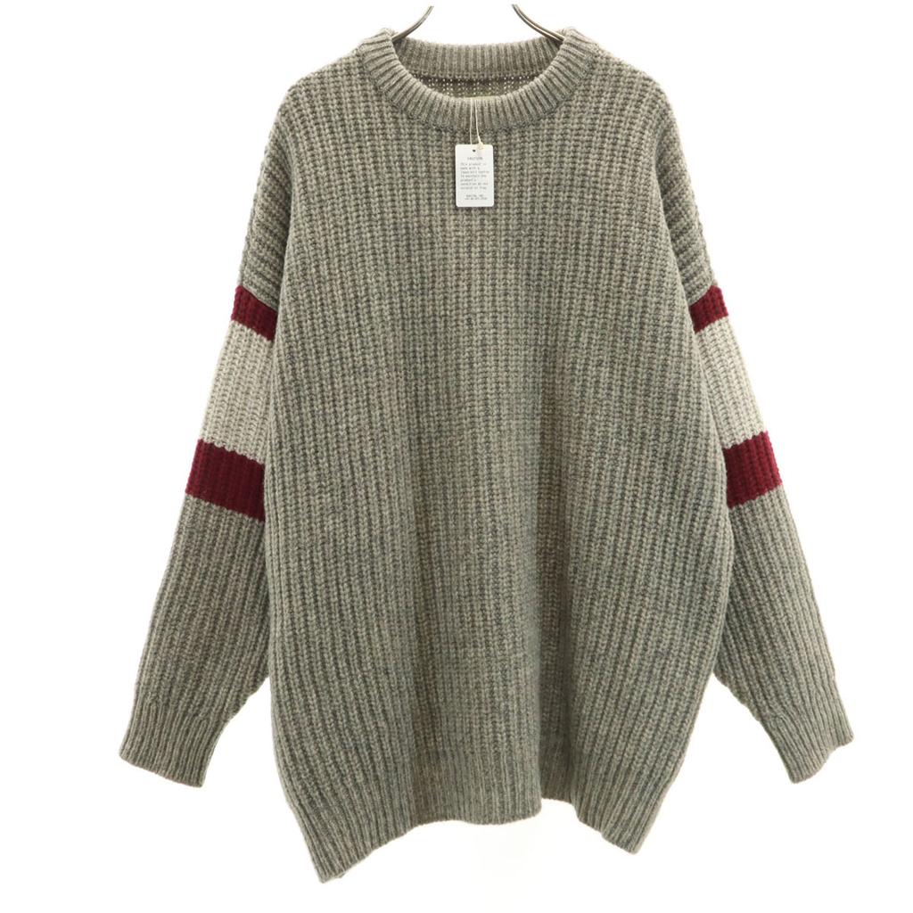 Unused KAPITAL Made In Japan Long Sleeve Low Gauge Sweater 3 Gray Knit Men's Used