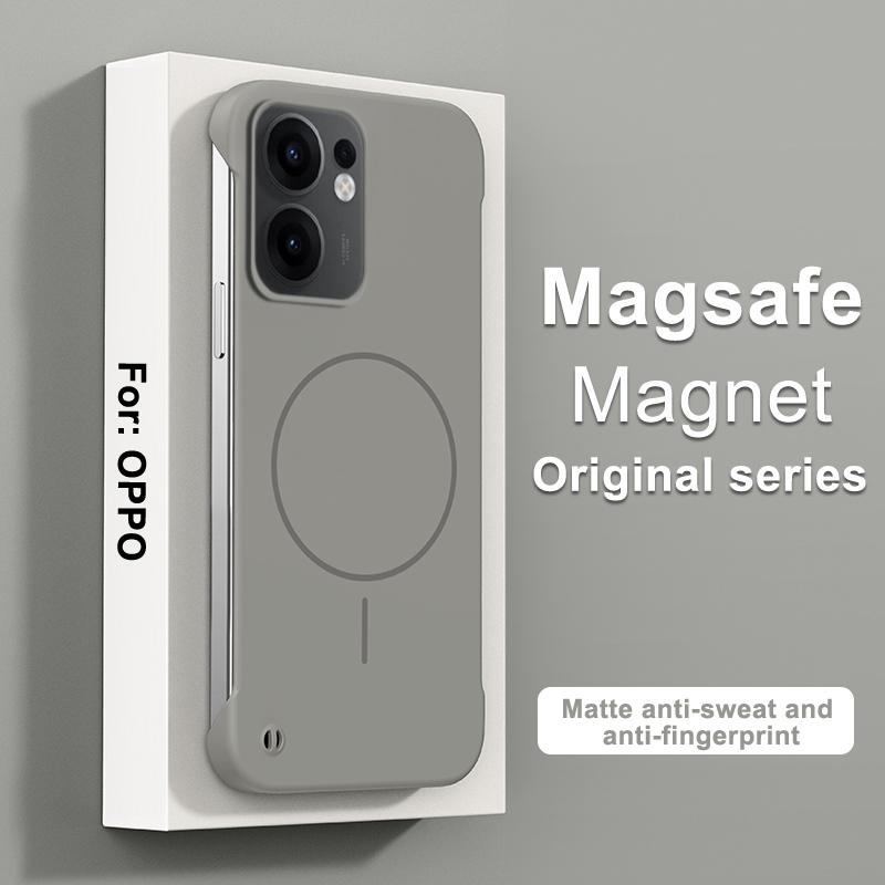 

Для Magsafe Безрамковий Протиударний Чохол Для Reno 13F 12 Pro 12F Жорсткий PC Ультратонкий Матовий Задня Кришка Для Бездротової Зарядки Для Бампера Oppo Reno12 F