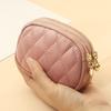 Double Layer Coin Purse, Dual-Compartment PU Leather Wallet, with Zipper Durable Scratch-Resistant Coin Holder Pouch