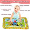 Inflatable Baby Water Mat PVC Marine Animal Water Mat Double Edge Animal Water Mat Foldable for Infants Toddlers for Activity