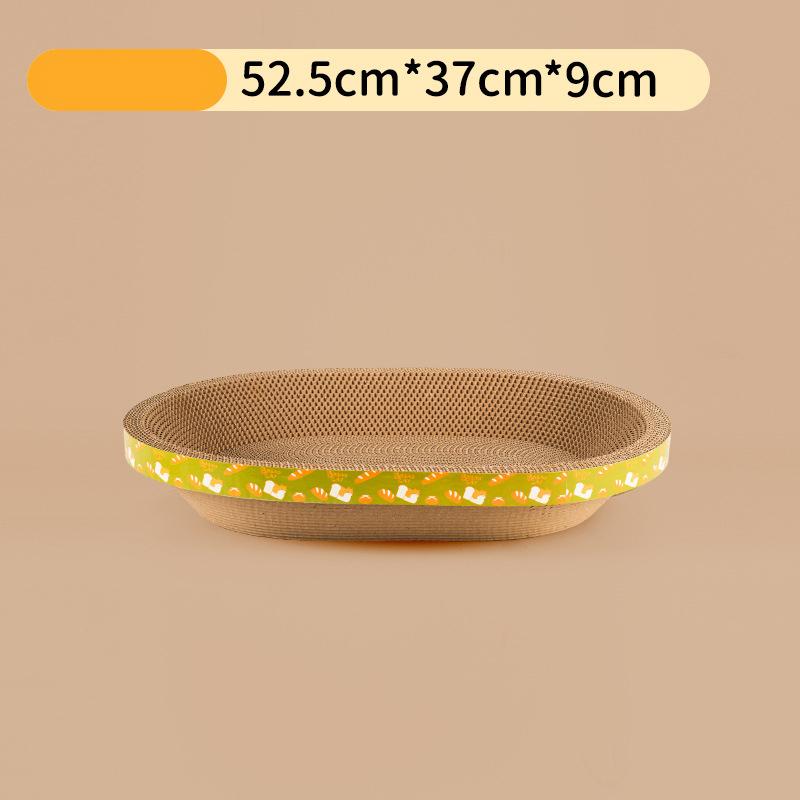 Cat Scratching Board Protect Furniture Grinding Claw Toys Oval Corrugated Paper Wear-resistant Cat Nest Cat Accessories