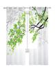 Växtgren Gröna blad Tyll Skira gardiner för vardagsrumsdekoration Fönstergardin för sovrum Voile Organza Draperier
