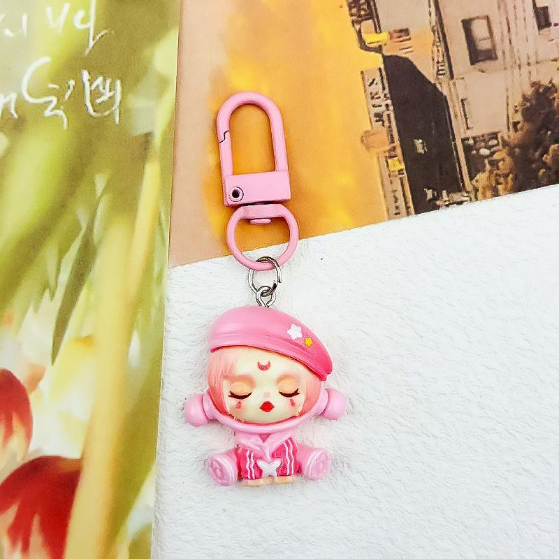 Moe Cartoon Girl Resin Keychain - Cute Bag Pendant & Small Gift