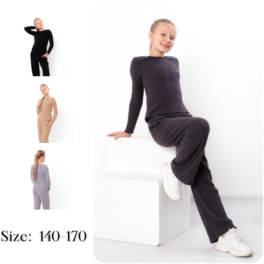 Tracksuit (girls) – Long Sleeve Top & Pants, Casual Everyday, Demi-season, 6457-046-1 HC