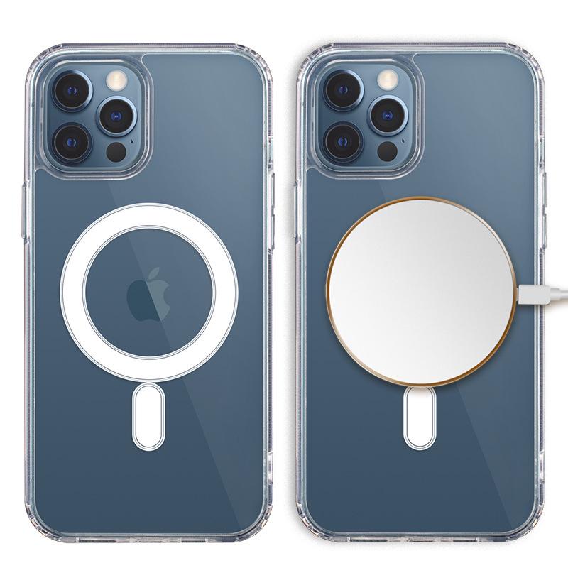 Magnetische Saugnapf-Telefonhülle für Apple 13/14 mit kabellosem Laden und Fallschutz.