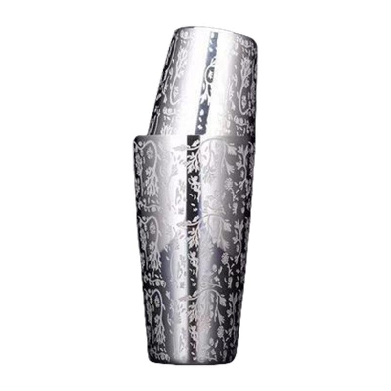 Food Grade Stainless Steel Engraving Drink Shaker Large Capacity Mixer Mixing Tins Set for Cocktail Use Bar Tool