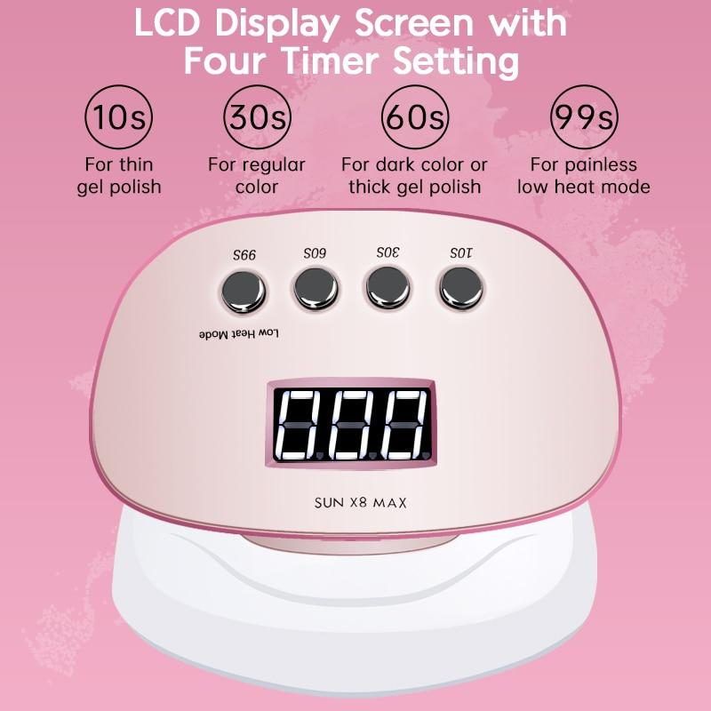 57LED diod Big Power nail Gel Dryer LED UV lampa s automatickým senzorem Režim nízké teploty Sušička laku na nehty Lampa na nehty Manikúra