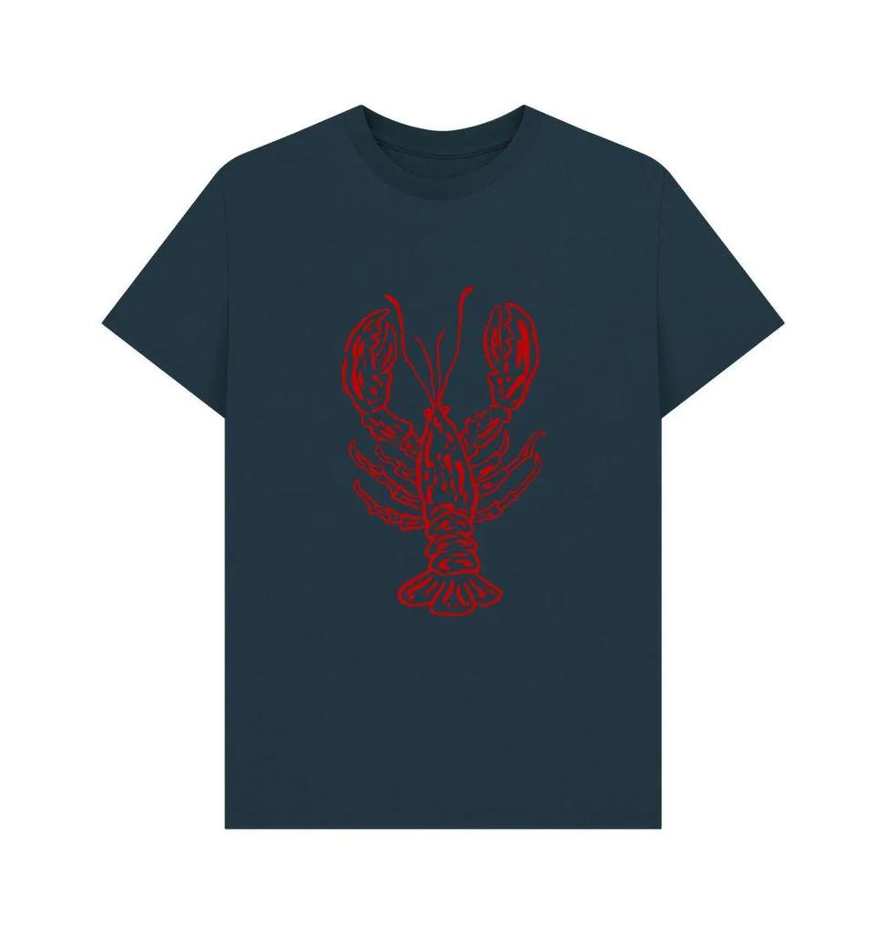 Red Lobster Organic Cotton Unisexs Tshirt Ocean Crustacean Style Tee High Quality Tshirt Fashion Trend Casual Comfortable