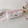 Simple Pencil Case Sweet Bows Pen Case Pencil Pouch Aesthetic Pencil Bag Pen Pouch Desk Organizers for Student