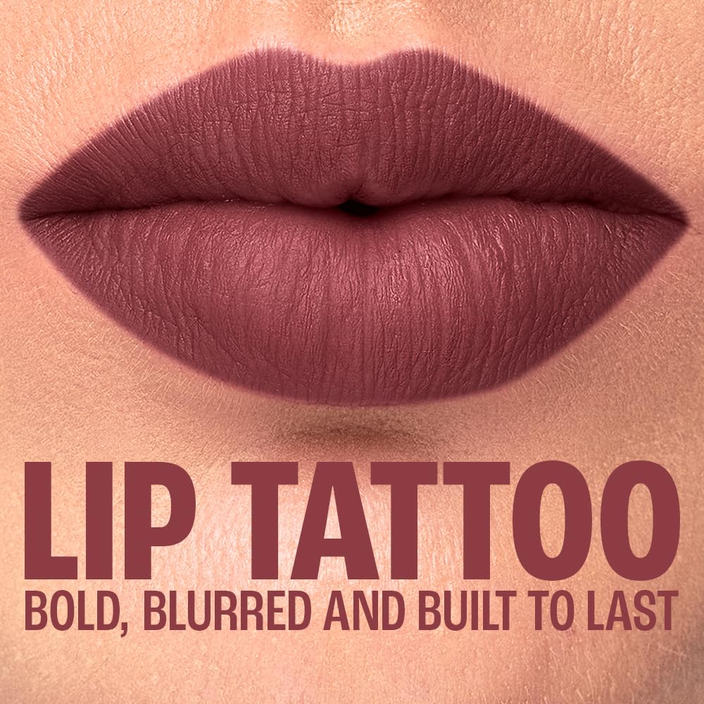 Lakme 9to5 Lip Tattoo Matte Slim Stick, Chai Time, 2g, for Intense Color and Full Coverage, with Bakuchiol and Vitamin E, Smudgeproof and Waterproof