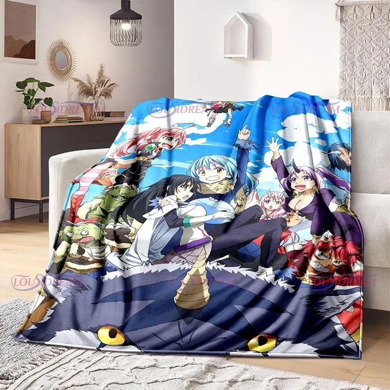 That Time I Got Reincarnated As A Slime Blankets Anime Cartoon Rimuru Tempest Blankets Home Flannel Blanket Sofa Throw Blanket