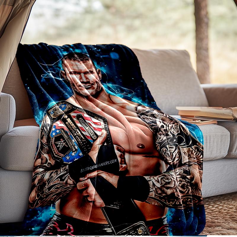 Wrestling Champion With Wwe Title Blanket Lightweight Ideal Bedding Blanket Perfect for Travel, Living Rooms, Offices, Sofas, Fan Christmas Gift