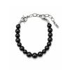 SN.237 Black Beaded Surgical Steel Bracelet