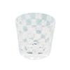 Soba Choko (Chokko) - Taisho Roman Glass, Checkered Pattern, TR-33-1