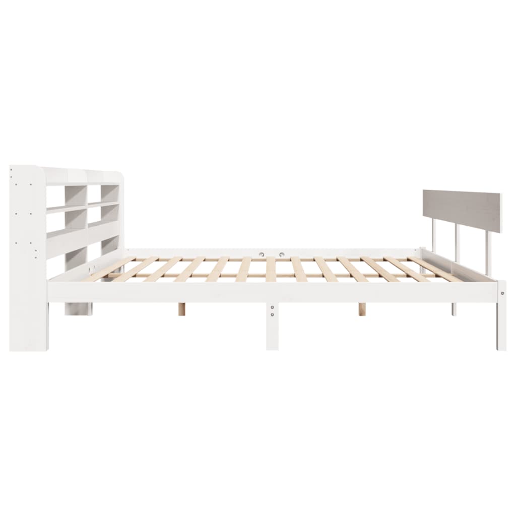 Solid Wood Bed Without Mattress White 180 X 200 Cm Pine Wood