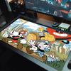 Tapis de souris couleur jeu Cuphead Grand coussin de table de jeu Antidérapant Ordinateur portable Tablette Grande souris XXL Tapis Mini PC Tapis de jeu Avec bordure verrouillée