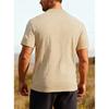 Men Geometric Textured Fabric Crew Neck Short Sleeve Casual Multiple Color Options T Shirt